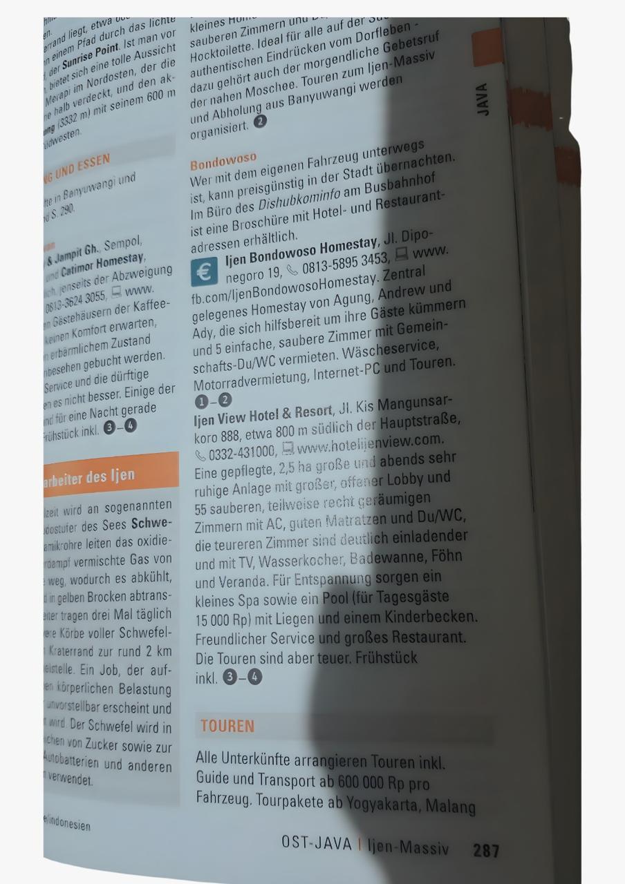 Stefan Loose Reiseführer Indonesien, Ost-JAVA | Ijen-Massiv, page 287.